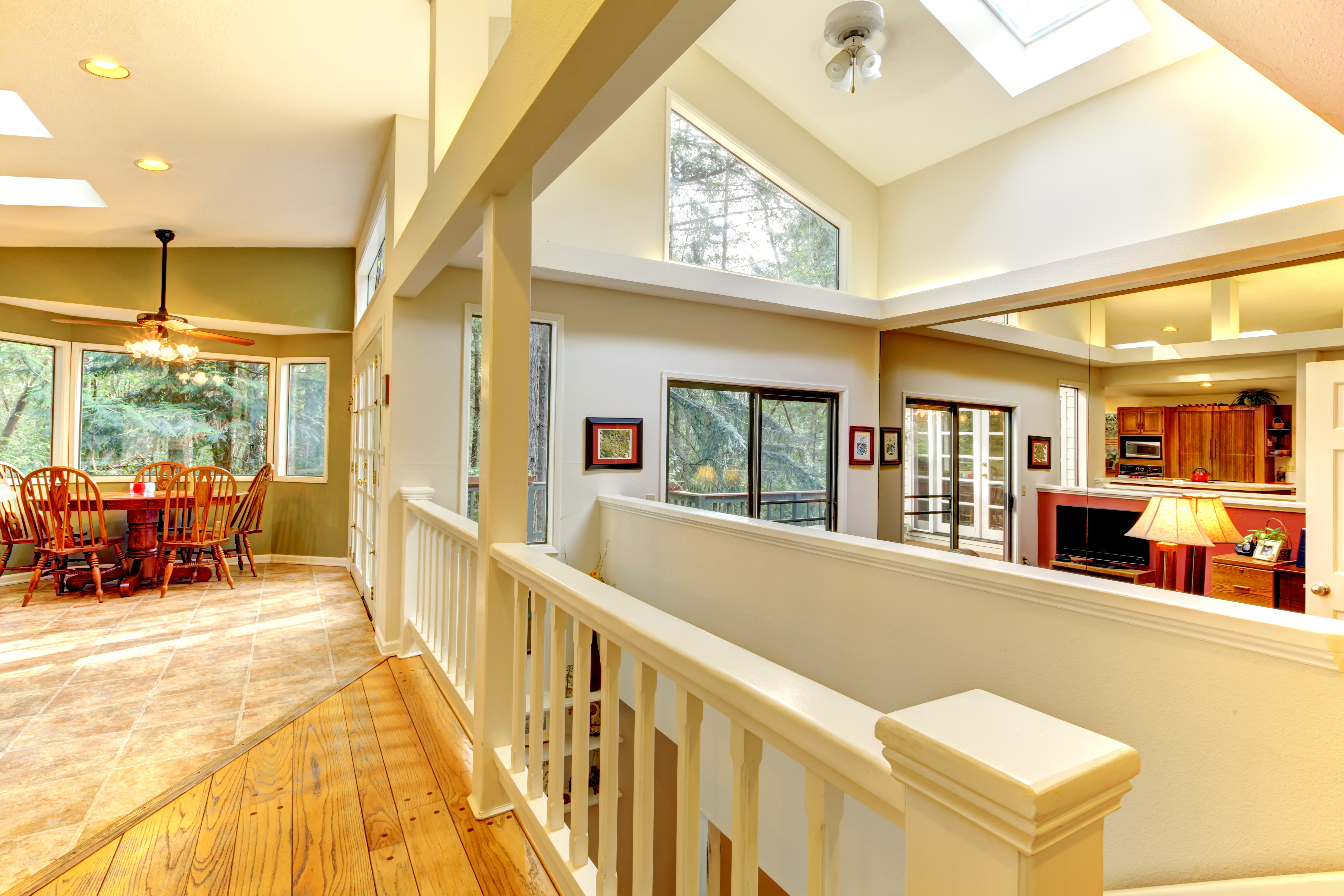 open concept home with lots of natural light